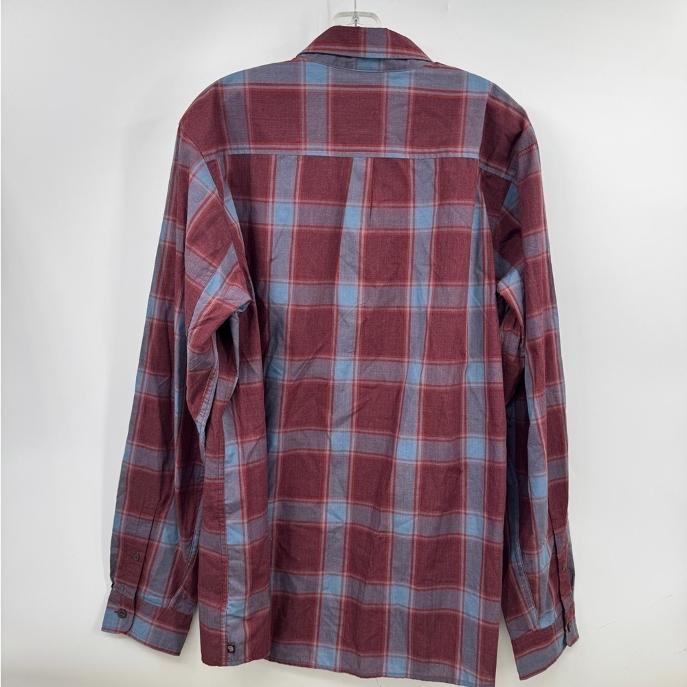 Mountain Hardwear Mens Long Sleeve Button Up Red Plaid Outdoor Shirt XL - Picture 5 of 6